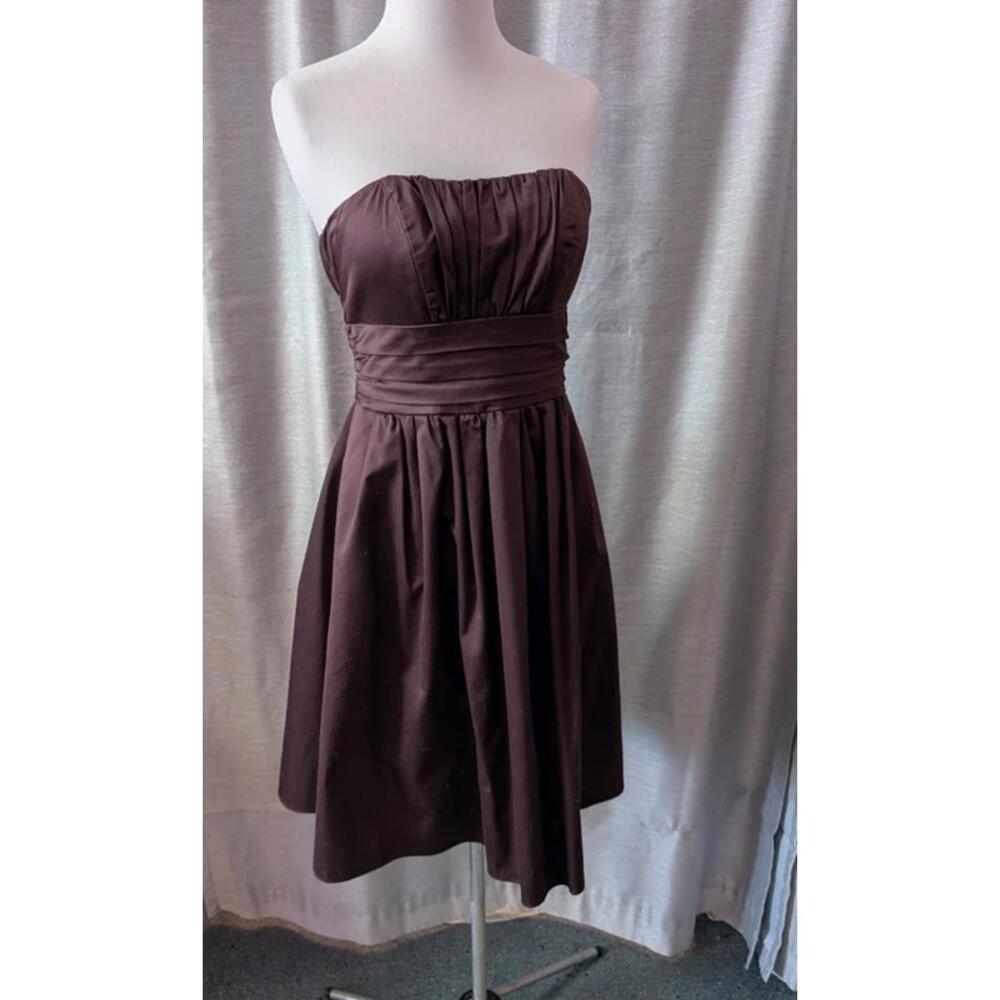 Brown Strapless Dress Cocktail Party Dress XS Size 2